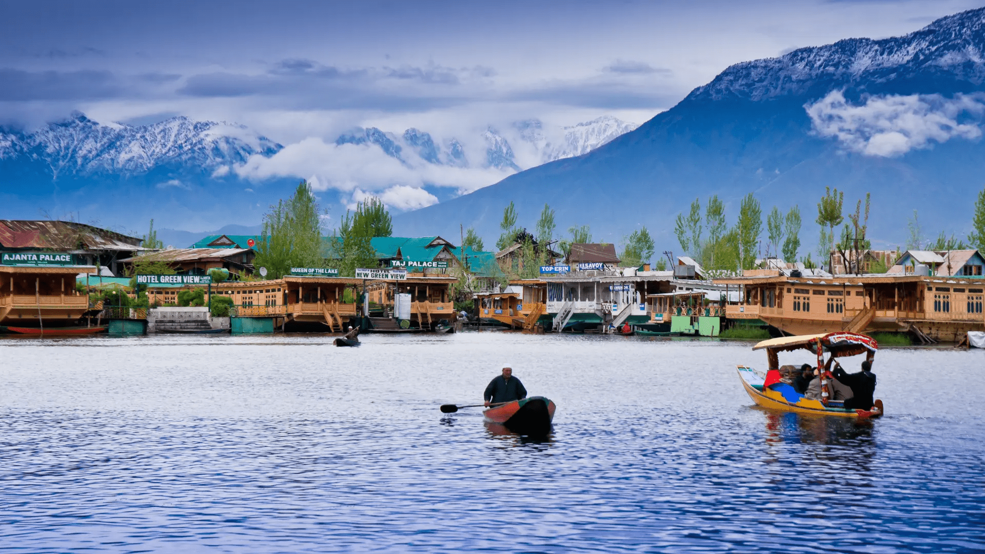 Majestic mountain peaks under a clear blue sky in northern Pakistan.